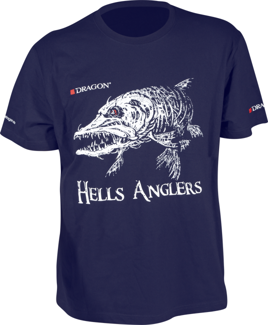 T-Shirt Dragon Hells Anglers SZCZUPAK XL granatowy